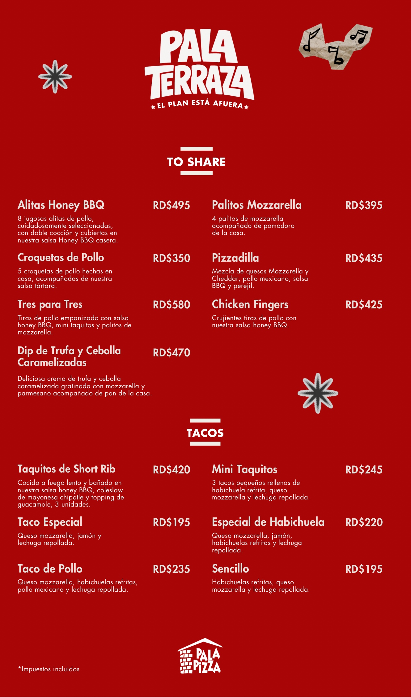 Menú página 1